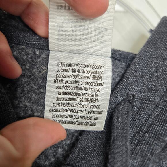 PINK VS Gray/Red Plaid Graphic Full Zip Hooded Jacket Womens SZ XS Fleece Lined - Picture 3 of 5